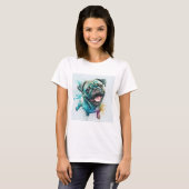 Mops Hundeliebhaber T - Shirt Hund Mutter T - Shir (Vorne ganz)
