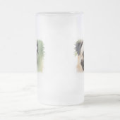 Mops-Hundemattierte Bier-Tasse Mattglas Bierglas (Mittel)