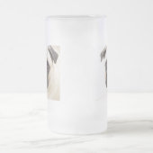 Mops-Hundemattierte Bier-Tasse Mattglas Bierglas (Mittel)