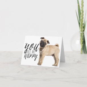 Mops-Hundemops - Liebe, Hallo, Ich denke an Dich, Karte