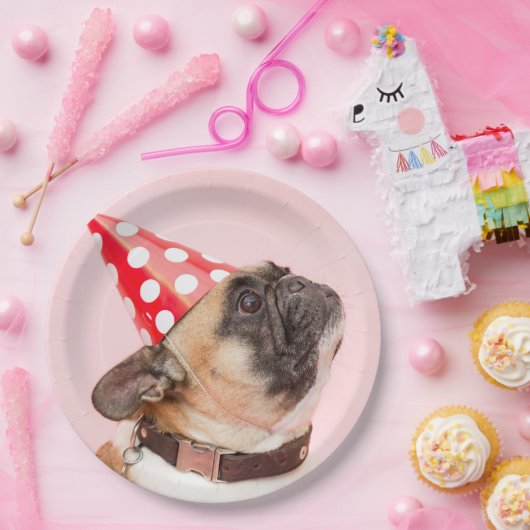 Mops-HundeParty-WegwerfpapierTeller Pappteller (Party)