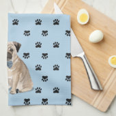 Mops-Hundeprints-Muster Geschirrtuch (Viertel Falte)