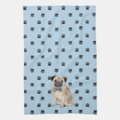 Mops-Hundeprints-Muster Geschirrtuch (Vertikal)