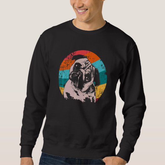 Mops Hunderasse 11 Sweatshirt (Vorderseite)