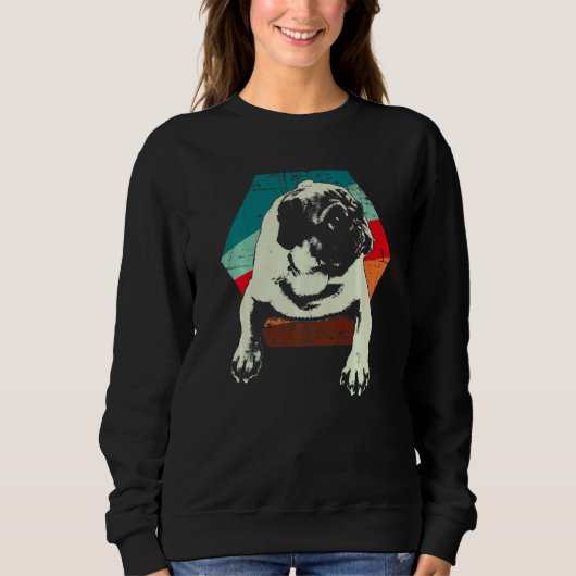 Mops Hunderasse 22 Sweatshirt (Vorderseite)