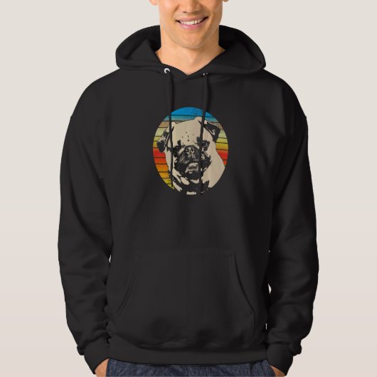 Mops-Hunderasse  23 Hoodie (Vorderseite)
