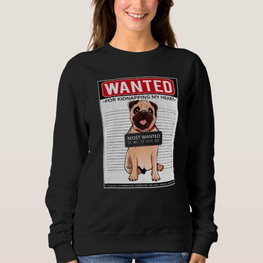 Mops Hunderasse Carlin 17 Sweatshirt (Vorderseite)