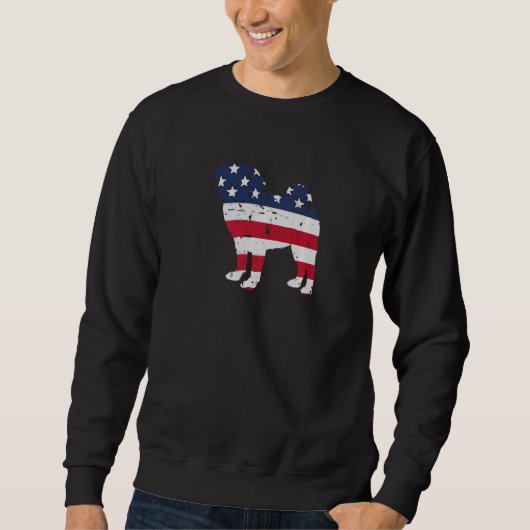 Mops Hunderasse Carlin 56 Sweatshirt (Vorderseite)