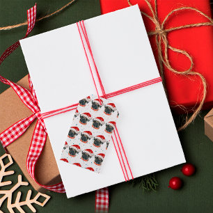Mops-Hunderasse Weihnachtssterne Geschenkanhänger