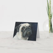 Mops-Hundescharte Karte (Vorderseite)