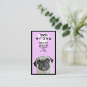 Mops-Hundesitter-Geschäftskarte Visitenkarte (Stehend Vorderseite)