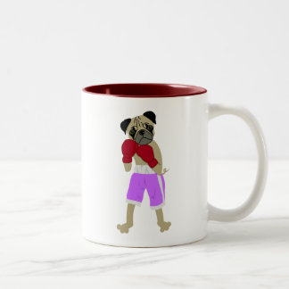 Mops-Hundeverpacken-Handschuh-Boxer Zweifarbige Tasse
