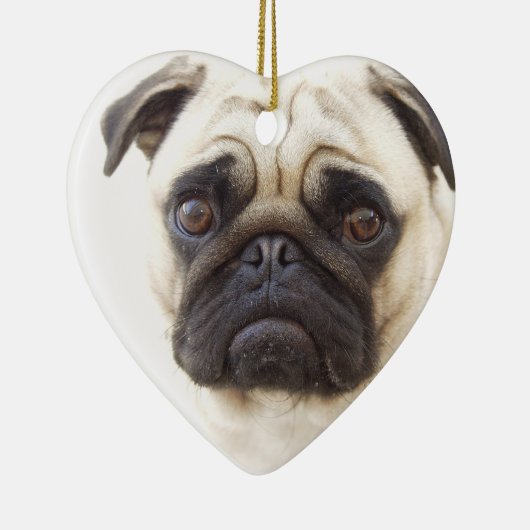 Mops-Hundeverzierung Keramik Ornament (Rechts)