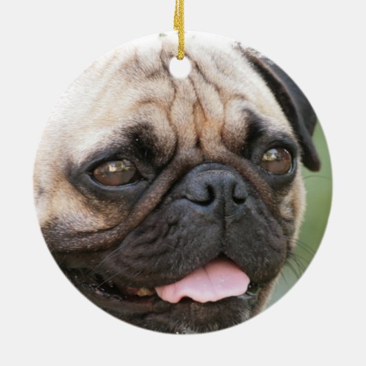 Mops-Hundeverzierung Keramik Ornament (Hinten)