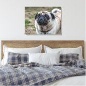 Mops Hundporträt Leinwand (Insitu (Schlafzimmer))