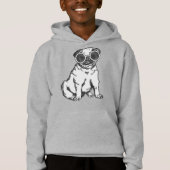 Mops-Hundsungbrille Hoodie (Vorderseite)