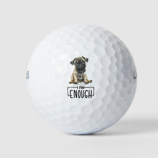 Mops I genug Inspiration Zitate Golfball (Vorderseite)