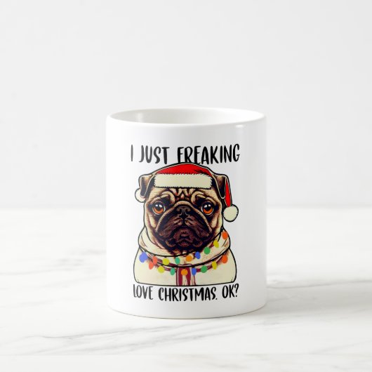 Mops I just Freeware Liebe Weihnachten Mops Liebha Kaffeetasse (Mittel)