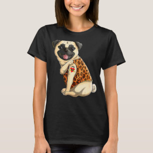 Mops I Liebe Mama Tattoo Hund Muttertag T-Shirt