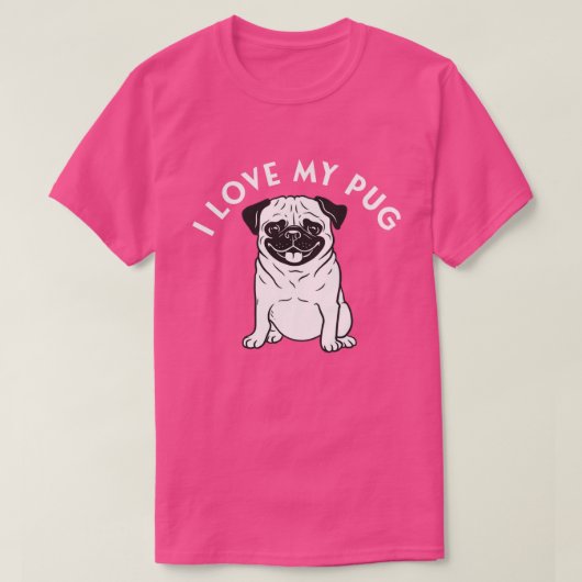 Mops I Liebe my Mops TShirt (Design vorne)