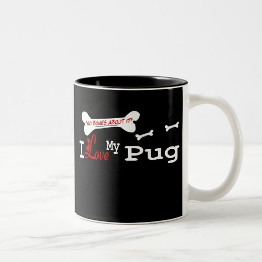 Mops (I Liebe) Tasse (Rechts)