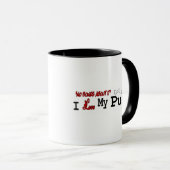 Mops (I Liebe) Tasse (VorderseiteRechts)