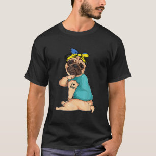 Mops I Liebe Ukraine Flaggendog Lover Ukrainischer T-Shirt