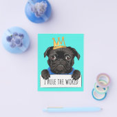 Mops I Rule The World Gift, Funny Mops Lover Gesch Flyer (Einzeln)