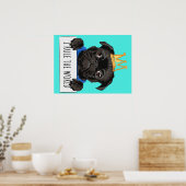 Mops I Rule The World Gift, Funny Mops Lover Gesch Poster (Küche)