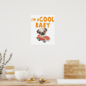 Mops Ich bin ein Cooles Baby Poster (Küche)