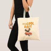 Mops Ich bin ein Cooles Baby Tragetasche (Vorderseite (Produkt))