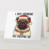 Mops Ich liebe Weihnachten einfach ok Mops Liebhab