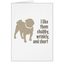 Mops - Ich mag sie Chubby, wütend und Kurz