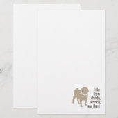 Mops - Ich mag sie Chubby, wütend und Kurz Briefpapier (Vorne/Hinten)