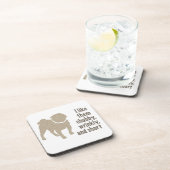 Mops - Ich mag sie Chubby, wütend und Kurz Untersetzer (Rechte Seite)