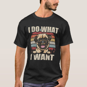 Mops ich tue, was ich Funny Hund Vintag Retro Gewo T-Shirt