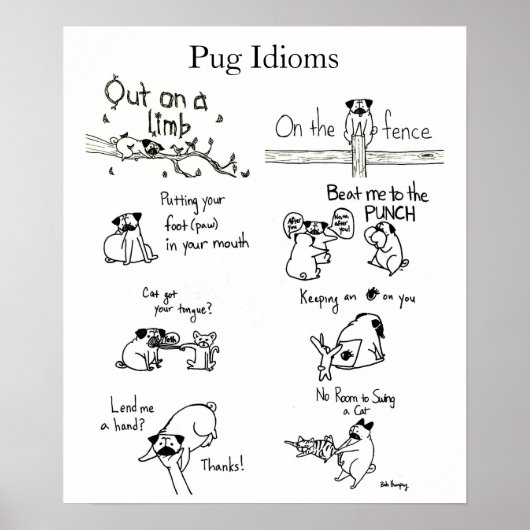 Mops Idioms Poster (Vorne)