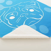 Mops Illustration Blanket Sherpadecke (3/4)