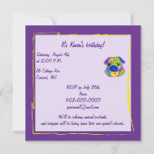 Mops im Farbgeburtstag Einladung (Rückseite)