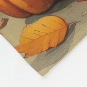 Mops im Herbst lässt Erntedank Kunst Fleecedecke (Ecke)