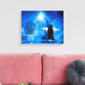 Mops im Himmel als Beileid-Leinwand Leinwanddruck (Insitu (Wohnzimmer))