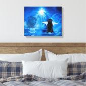 Mops im Himmel als Beileid-Leinwand Leinwanddruck (Insitu (Schlafzimmer))