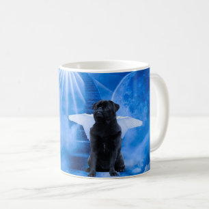Mops im Himmel als Engel-Beileid Kaffeetasse