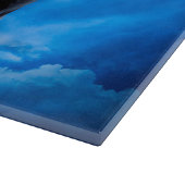 Mops im Himmel als Engel-Beileid Schneidebrett (Ecke)