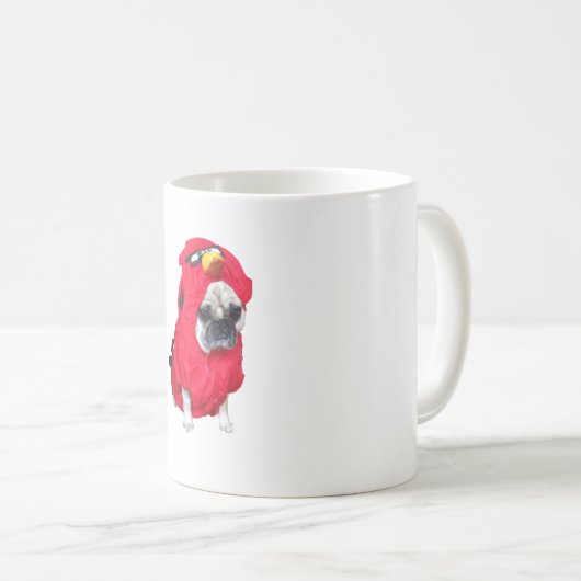 Mops im Kostüm Kaffeetasse (VorderseiteRechts)
