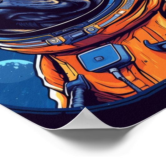 Mops im Raum Poster (Ecke)