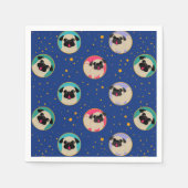 Mops im Sternenmuster Party Napkins Serviette (Vorderseite)