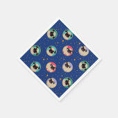 Mops im Sternenmuster Party Napkins Serviette (Ecke)