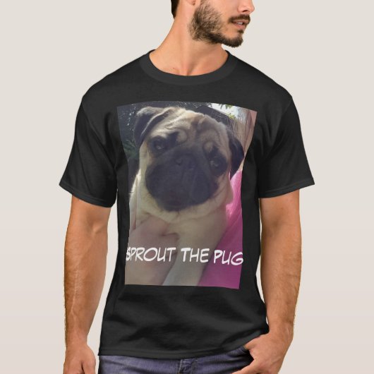 Mops im Sun T-Shirt (Vorderseite)