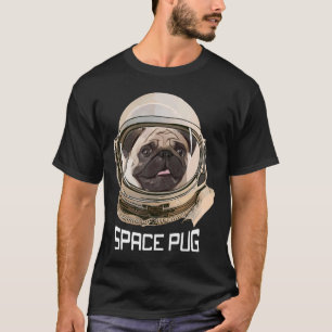Mops im Weltraum, Mops-Gesicht, Mops-Liebhaber, As T-Shirt